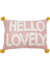 Dekokissen »CUSHION HAPPY HELLO LOVELY« , rosa , done.