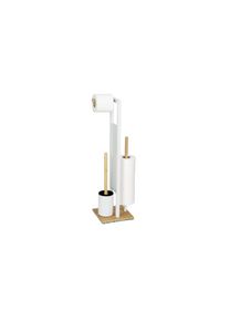 WC-Garnitur »Rivalta«, aus Bambus-Edelstahl-Glas , braun , Wenko