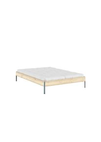 Karup Design Bettgestell »CORE BED Bodenbett, Holzrahmen, Futonbett, Jugendbett, Holzbett«, Massivholzbett mit Lattenrost, Kiefer massiv, Doppelbett ohne...