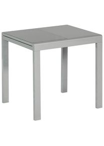 Gartentisch, (Gartentisch, Balkontisch), 80x120 cm , silberfarben , Merxx