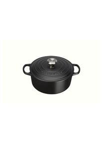 Le Creuset, Le Creuset Br&auml;ter &raquo;Signature&laquo; Gusseisen, schwarz, &Oslash; 24 cm + H&ouml;he 16,6 cm