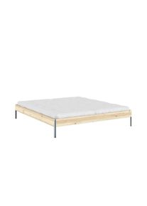 Karup Design Bettgestell »CORE BED Bodenbett, Holzrahmen, Futonbett, Jugendbett, Holzbett«, Massivholzbett mit Lattenrost, Kiefer massiv, Doppelbett ohne...