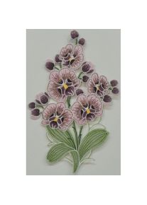 Fensterbild »Orchidee« , bunt , Stickereien Plauen