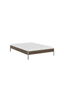 Karup Design Bettgestell »CORE BED Bodenbett, Holzrahmen, Futonbett, Jugendbett, Holzbett«, Massivholzbett mit Lattenrost, Kiefer massiv, Doppelbett ohne...