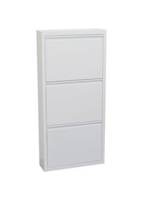 Schuhschrank »Melika«, aus Metall, 3 Schuhklappen, Höhe 113,5 cm , weiss , Inosign