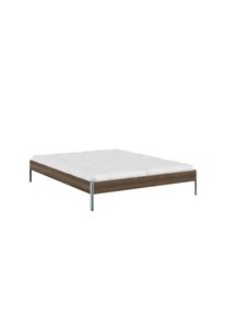 Karup Design Bettgestell »CORE BED Bodenbett, Holzrahmen, Futonbett, Jugendbett, Holzbett«, Massivholzbett mit Lattenrost, Kiefer massiv, Doppelbett ohne...