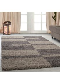 Hochflor-Teppich »Gala Shaggy 2505« rechteckig 30 mm Höhe Langflor, Läufer, alle Räume, Wohnzimmer , grau , Ayyildiz Teppiche , Obermaterial: 100%...