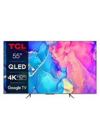 TCL , QLED-Fernseher »55C635 55«, 4K Ultra HD , schwarz , HDR-Unterstützung mit Dolby Vision, HDR10, HDR10+, HLG