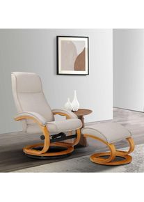 Home Affaire Relaxsessel »Paris, TV-Sessel mit Hocker und manueller Liegefunktion«, (Set, 2 St., bestehend aus Sessel und Hocker), Dreh- und Kippfunktion ,...