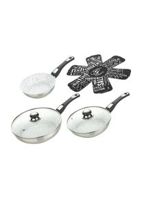Pfannen-Set »Cerafit Mont Blanc 20 cm/24 cm/28 cm«, Edelstahl , silberfarben , Genius