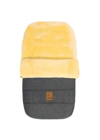 Heitmann Felle Fusssack »Eisbärchen - Lammfell Winterfusssack - Premium Qualität« mit echtem Lammfell, für Kinderwagen, Buggy, 5 Gurtschlitze, waschbar , grau ,...
