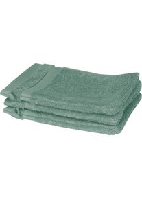Schöner Wohnen Kollektion Waschhandschuh »Cuddly«, (Set, 3 St., 3 Waschhandschuhe 16x21cm), schnell trocknende Airtouch-Qualität , grün , SCHÖNER WOHNEN-KOLLEKTION
