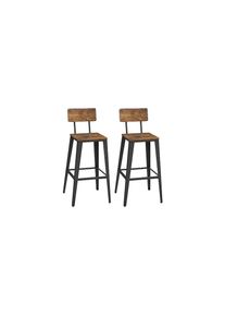 Barhocker »45.4 x 45.4 x 102.2 cm 2er Set« , schwarz , VASAGLE