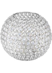 Home Affaire, Home Affaire Windlicht &raquo;Kristall&laquo;, silberfarben, Aluminium, Glas, B/H/T: 18 cm