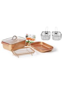 Bräter »Cooperline Wonder Cooker Deluxe«, Aluminium, Induktion , rosegold , Livington