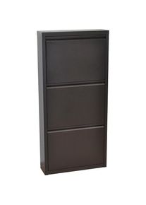 Schuhschrank »Melika«, aus Metall, 3 Schuhklappen, Höhe 113,5 cm , grau , Inosign