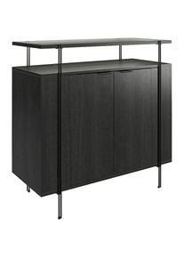 Barschrank »Wainwright«, mit Oberboden aus geriffeltem Glas, Breite 91,5 cm, Höhe 92 cm , schwarz , Dorel Home