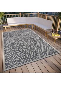 Hanse Home, Hanse Home Teppich &raquo;Eru&laquo; rechteckig 6 mm H&ouml;he strapazierf&auml;hig, pflegeleicht, robust, In- und Outdoor, wetterfest, grau,beige, Polypropylen