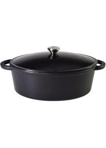 Bräter »oval 32 cm Schwarz«, Ton , schwarz , Nouvel