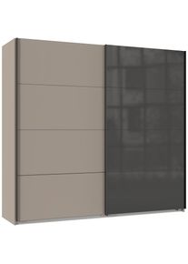 wimex Kleiderschrank »Tilburg, Metallgriffe, Made in Germany«, (Breite 270cm wahlweise mit 2 oder 3 Türen), mit Schwebetüren, jeweils 1 Glaselement, 180,...