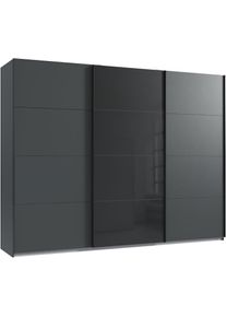 wimex Kleiderschrank »Tilburg, Metallgriffe, Made in Germany«, (Breite 270cm wahlweise mit 2 oder 3 Türen), mit Schwebetüren, jeweils 1 Glaselement, 180,...