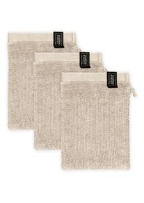 Schöner Wohnen Kollektion Waschhandschuh »Sense«, (Packung, 3 St., 3 Waschhandschuhe 16 x 21 cm) , beige , SCHÖNER WOHNEN-KOLLEKTION