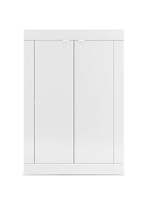 Schuhschrank »Basic Breite 78 cm, Höhe 116 cm, Schuhkommode,«, moderne Rahmenoptik, Metallgriffe, 4 Einlegeböden , weiss , Inosign