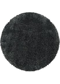 Ayyildiz Teppiche, Hochflor-Teppich &raquo;FLUFFY 3500&laquo; rund 50 mm H&ouml;he Langflor, Shaggy, uni, robust, auch rechteckig erh&auml;ltlich, Wohnzimmer, grau, 