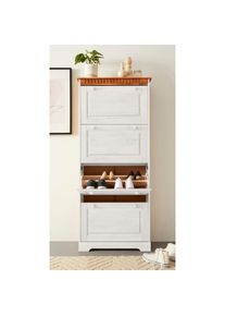 Schuhschrank »Lisa«, mit 4 Klappen, Höhe 172 cm, Breite 75 cm , weiss , Home Affaire