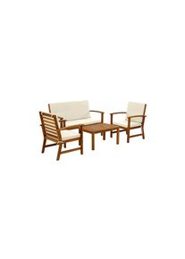 Loungeset »Lausanne, 4 Sitzplätze«, Holzart: Akazie (Vietnam) , braun , Cocon