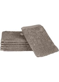 Waschhandschuh »Premium«, (6 St., 6 Waschhandschuhe 16 x 22 cm), 100% Baumwolle , grau , Ross