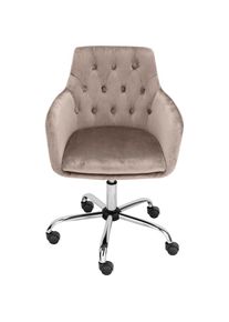 Bürostuhl »Perry1«, Samtstoff, eleganter Samtstuhl, gepolstert , grau , Inosign