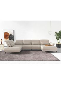 Wohnlandschaft »Coco U-Form«, Sitztiefen-, Arm- und Kopfteilverstellung, Cord-Bezug, Fusshöhe 15 cm , beige , Inosign