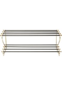 Schuhregal »Walk Small 84 x 34 cm, Goldfarben/Schwarz« , schwarz , KARE Design