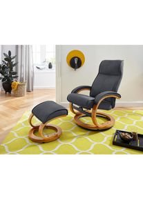 Inosign Relaxsessel »Lille, TV-Sessel, Sessel mit Hocker, Wohnzimmer,«, Schlaffunktion, Luxus-Microfaser Bezug und Holzgestell, Sitzhöhe 46 cm , grau ,...