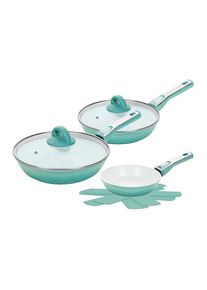 Pfannen-Set »20 cm/24 cm/28 cm«, Edelstahl , blau , Genius