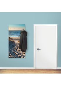 Garderobenleiste »Weg zum Nordseestrand Sonnenuntergang«, teilmontiert , beige , Artland