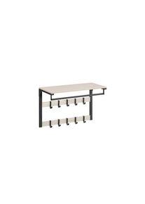 Garderobenleiste »10 Haken 65 cm x 42 cm« , schwarz-weiss , VASAGLE