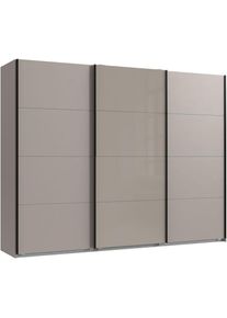 wimex Kleiderschrank »Tilburg, Metallgriffe, Made in Germany«, (Breite 270cm wahlweise mit 2 oder 3 Türen), mit Schwebetüren, jeweils 1 Glaselement, 180,...