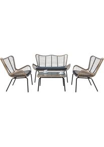 Loungeset »Korfu«, (Set, 4 tlg.) , grau , Acamp