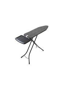 Bügelbrett »Denim Black mit Dampfstationsablage« Bügelfläche 38 cmx124 cm , schwarz , Brabantia