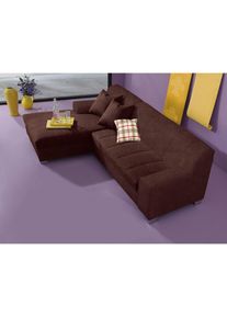 Ecksofa »Anzio, elegant und gemütlich, Breite 239cm, L-Form«, wahlweise mit Bettfunktion , braun , Inosign
