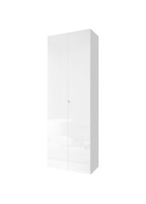 Schuhschrank »SMILE Breite 63 cm, Höhe 184 cm, Schuhregal mit 7 Ebenen,«, Schuhkommode in Weiss Hochglanz Lack , weiss , Inosign