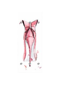 Garderobenleiste »High Heel von hinten«, mit 6 Haken, 50 x 120 cm , rosa , queence