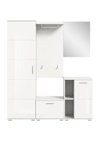 Inosign , Garderoben-Set »Valge, Breite 165 cm, 5-teiliges Set, bestehend aus:«, (5 St.), Garderobenschrank, Sitzbank, Garderobenpaneel,...