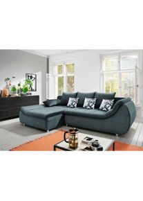 Ecksofa »Imola elegant und modern, aktuelle Steppung im Sitz, bequem, L-Form«, auch mit Bettfunktion und Bettkasten , blau , Inosign