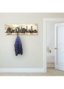 Garderobenleiste »Lower Manhattan Skyline«, teilmontiert , beige , Artland
