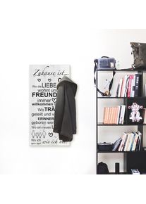 Garderobenleiste »Wo die Liebe wohnt«, teilmontiert , grau , Artland