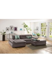 Ecksofa »Avesa L-Form«, Wahlweise mit Armteilvertsellung und Bettfunktion, B/T/H: 300/172/80cm , braun , Inosign