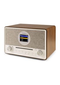 AUDIZIO , Internet-Radio »Lucca«, (40 W) , braun , Vollfarbiges 2.8"-LCD-Display mit Dimmerfunktion